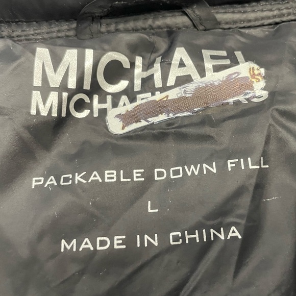 Michael Kors Purple Down Feather Filled Packable Puffer Winter Coat Jacket Large - Picture 7 of 16